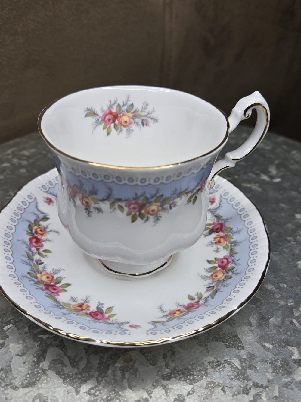 Vintage Paragon Bridesmaid Teacup & Saucer Fine Bone China England Floral Gold